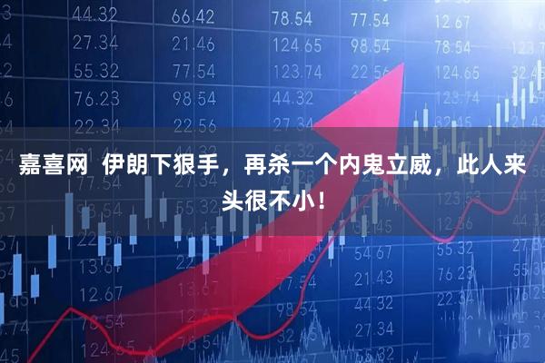 嘉喜網(wǎng)  伊朗下狠手，再殺一個(gè)內(nèi)鬼立威，此人來頭很不小！